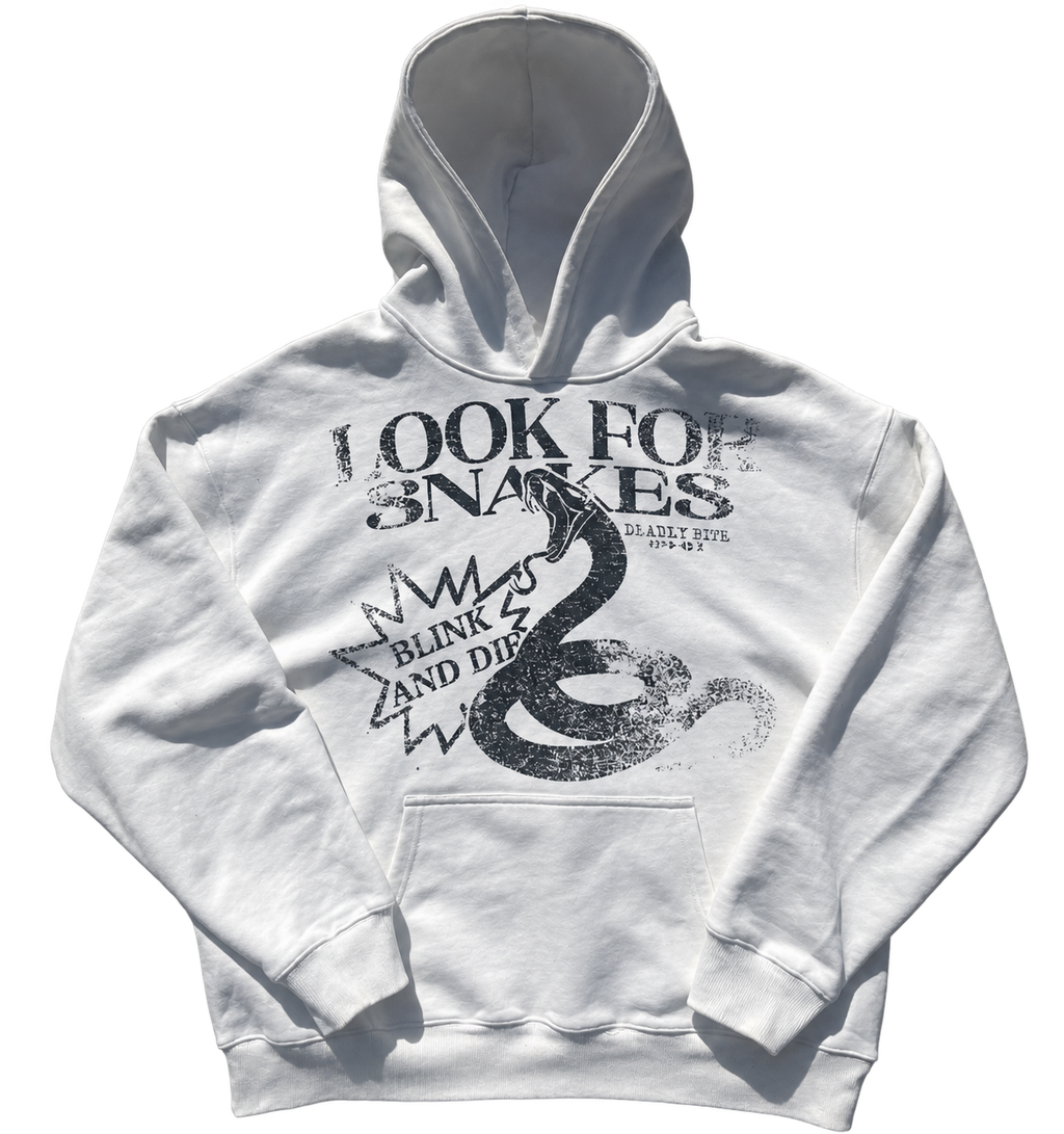"Blink & Die" Hoodie White