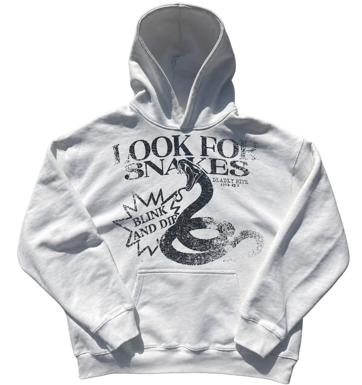 "Blink & Die" Hoodie White