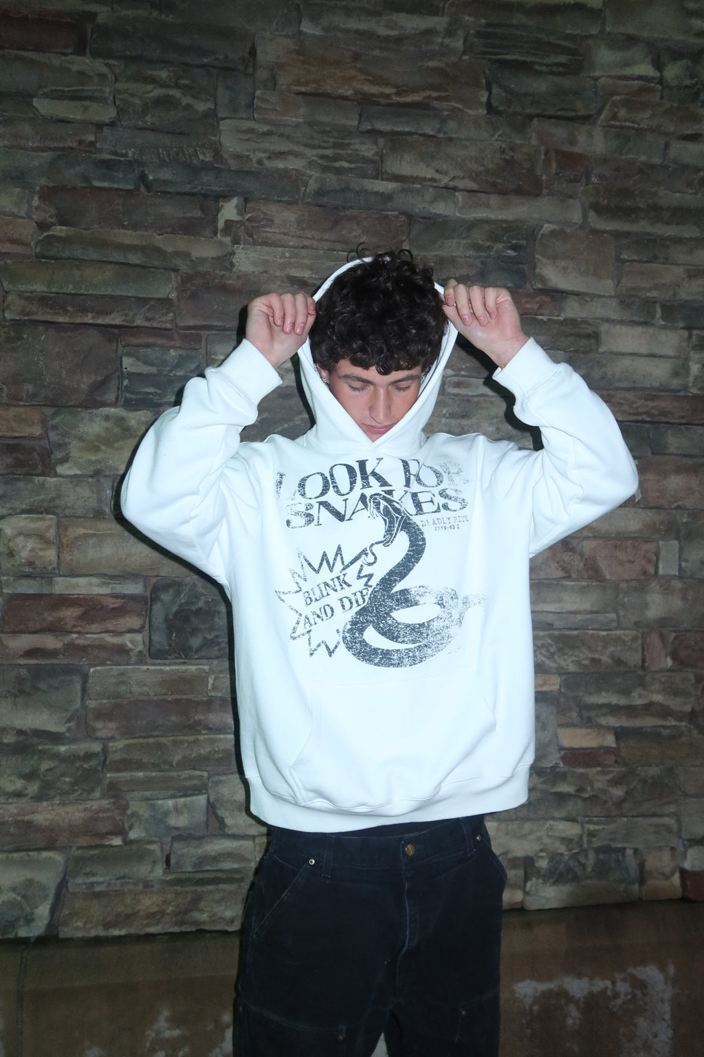 "Blink & Die" Hoodie White