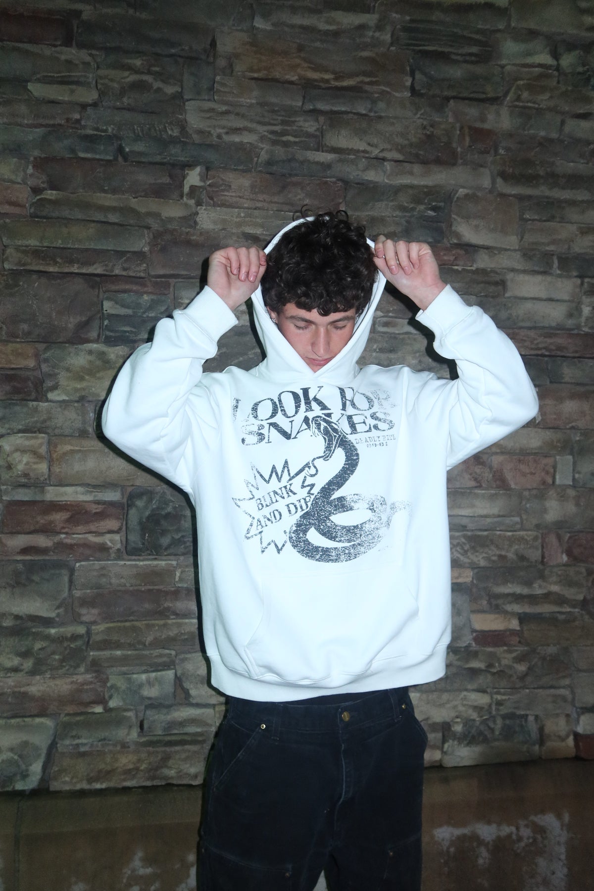 "Blink & Die" Hoodie White